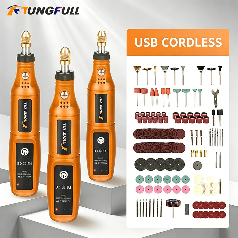Kit Power Tools - TUNGFULL Mini Electric Grinder Wireless Rechargeable