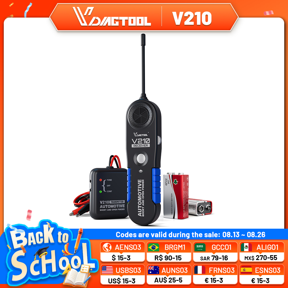 Power Tools In Automotive - VDIAGTOOL V210 Automotive Electrical Circuit Tester