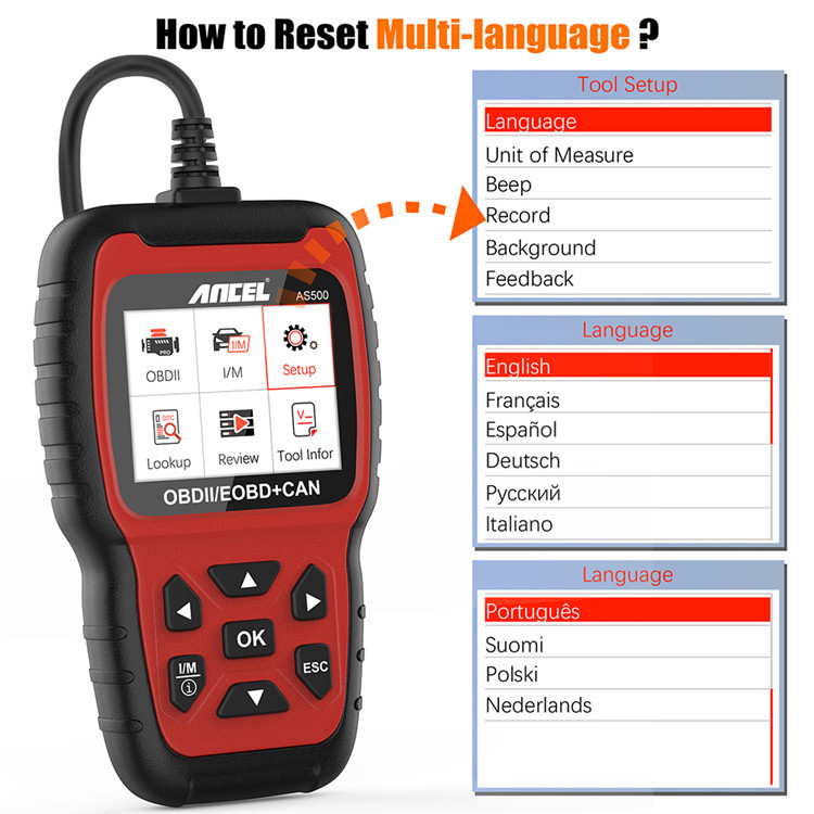 Ancel AS500 OBD2 Electric Powe - Power Tools English 评论和价格