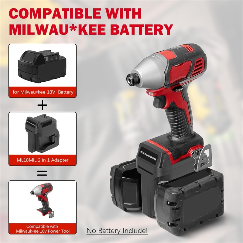 2 in 1 Battery Adapter for Mil - Power Tools Red 评论和价格