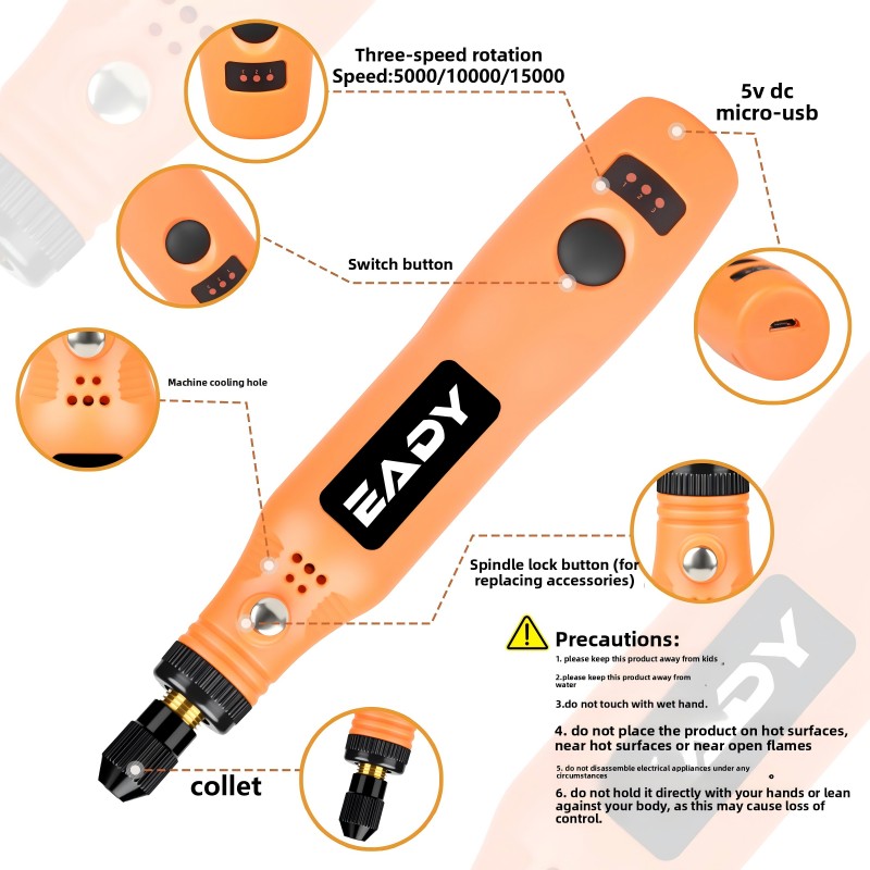 USB Cordless Rotary Tool Kit – - Kit Power Tools 评论和价格