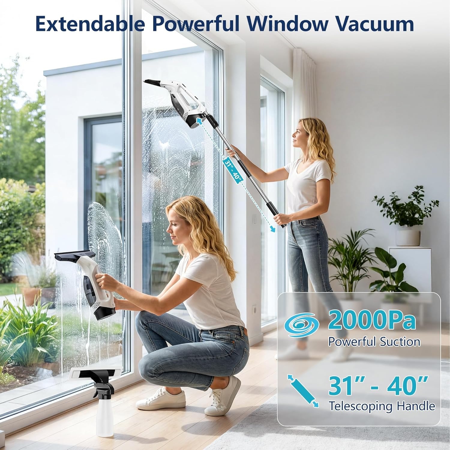 2000Pa Handheld Window Vacuum  - Kit Power Tools 评论和价格