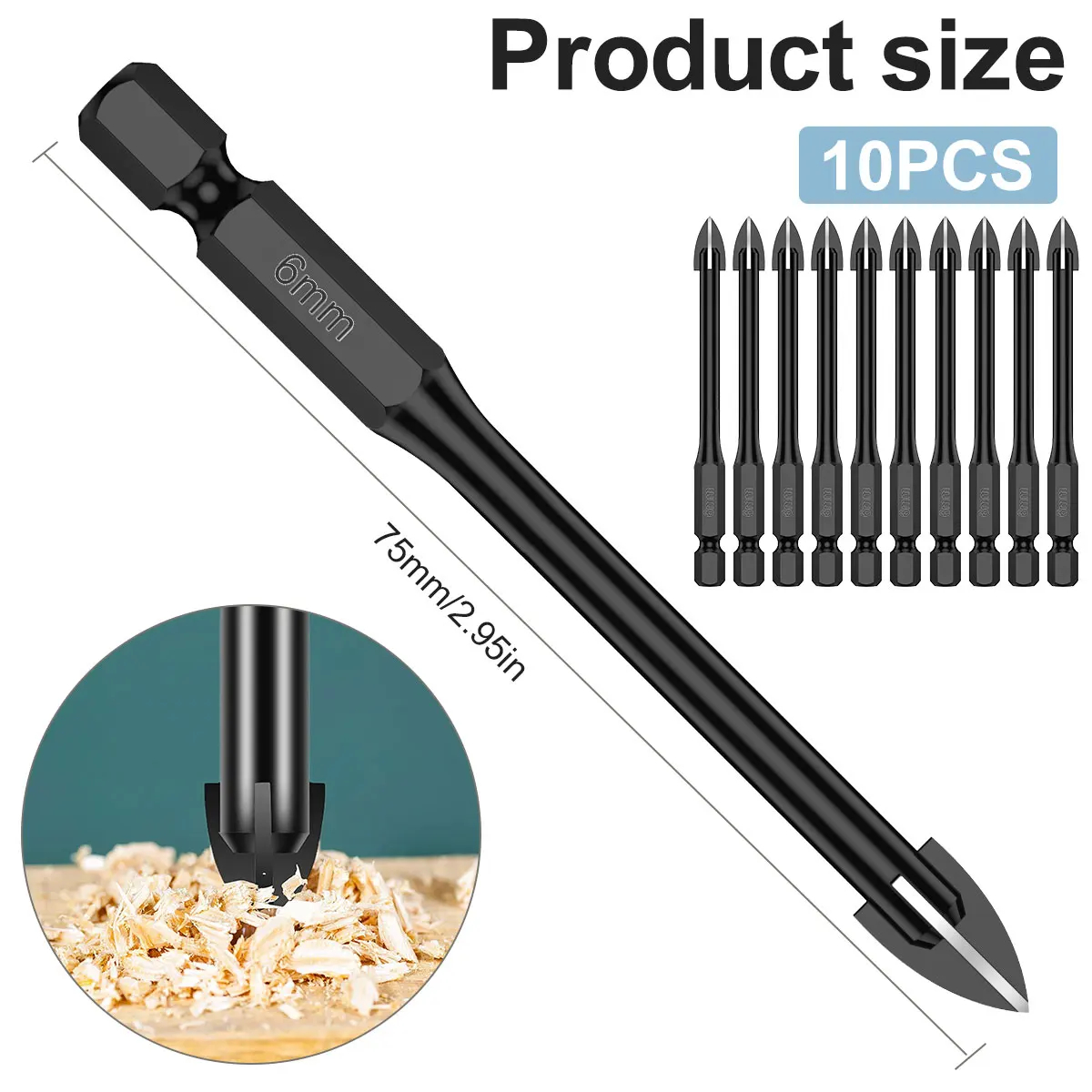 6mm Cross Hex Drill Bit For Ti - Power Tools Kobalt 评论和价格