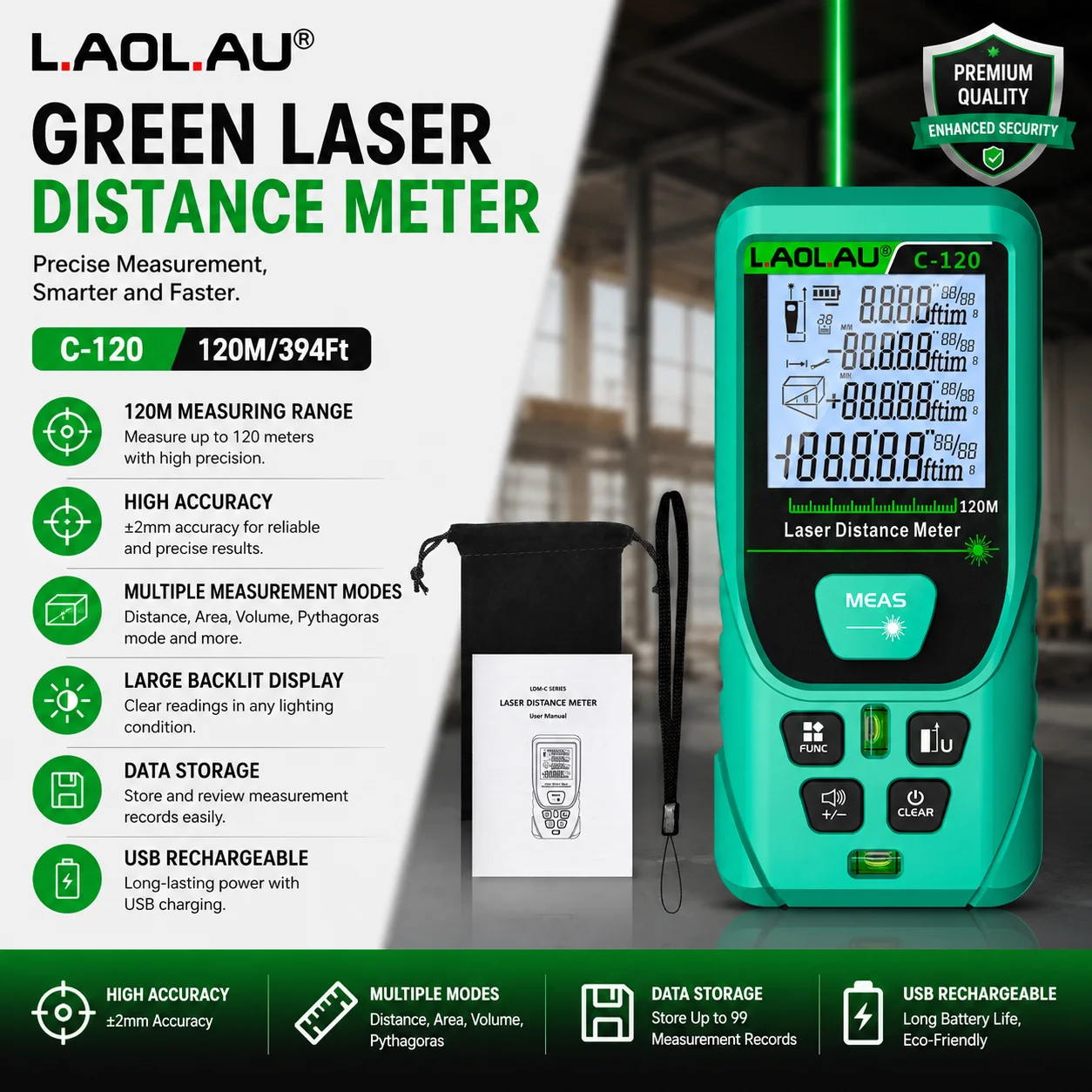 LAOLAU Digital Laser Range Fin - Power Tools Red 评论和价格