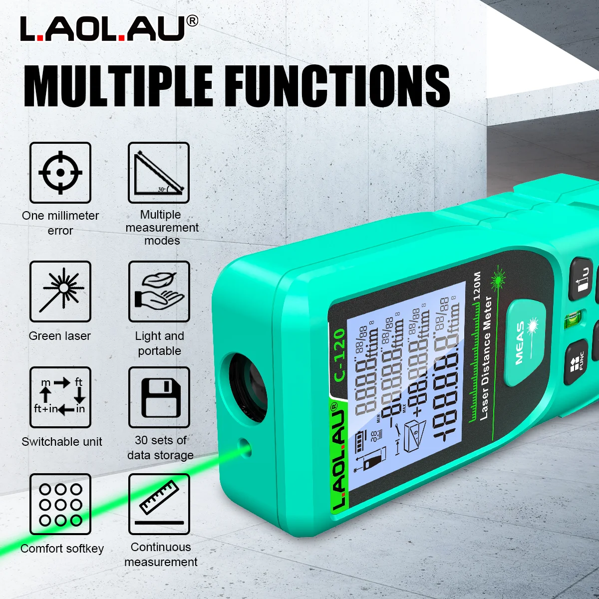 LAOLAU Digital Laser Range Fin - Power Tools Red 评论和价格