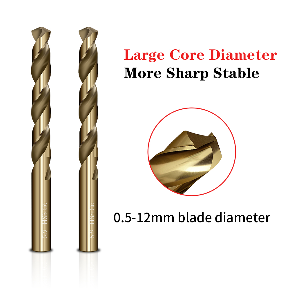 0.5-13mm HSS M35 Twist Drill B - Power Tools Kobalt 评论和价格